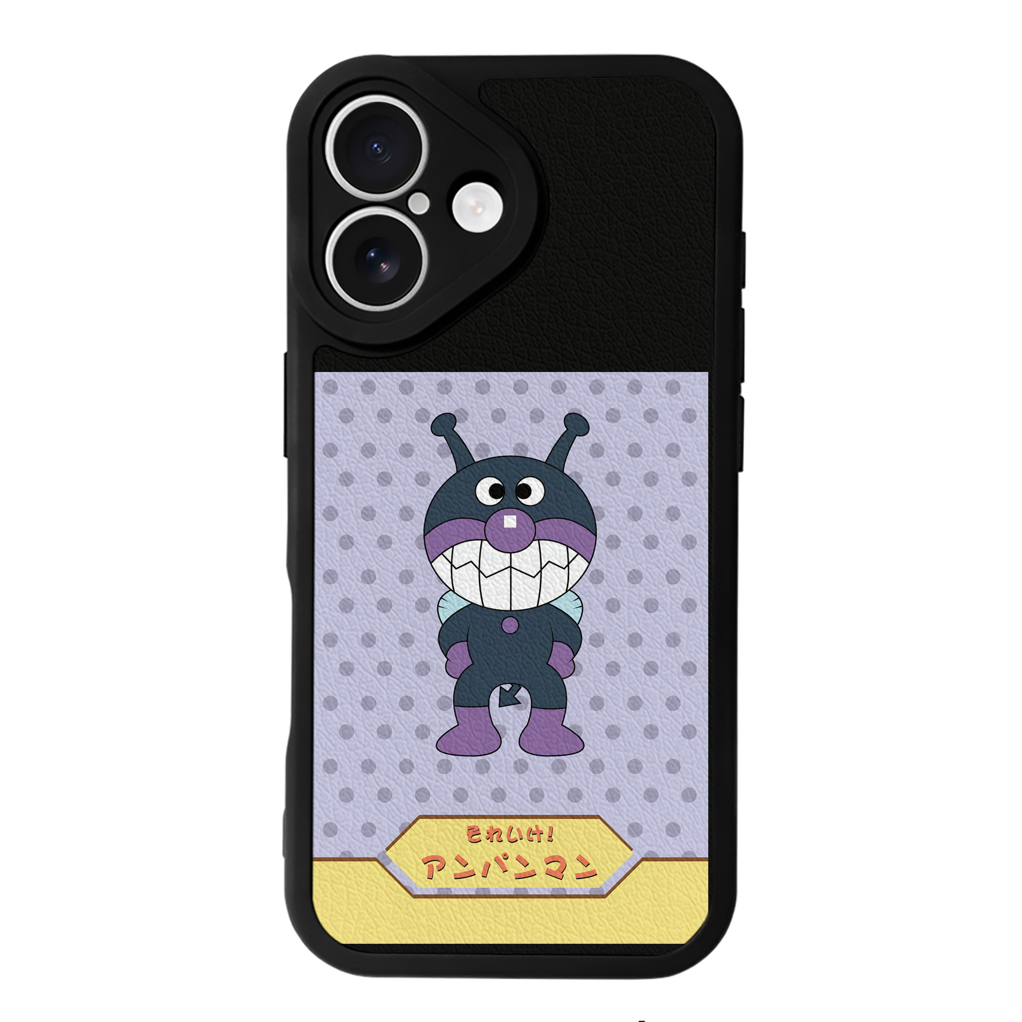 （画像用） アンパンマン Anpanman 【iPhone 16シリーズ対応】シリコンスマホケース（レザー調） 材質：シリコン